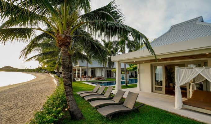 Thailande Location Villa Koh Samui SHA+ en front de mer avec piscine privée et Personnel