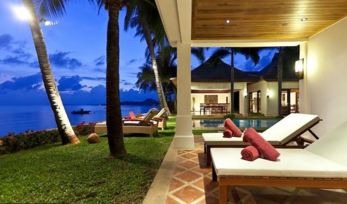 Thailande Location Villa à Koh Samui sur la plage avec piscine privée et Personnel