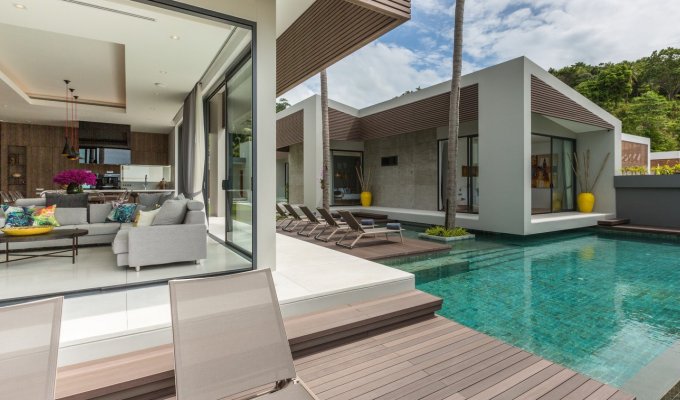 Thailande Location Villa à Koh Samui en front de mer avec piscine privée et Personnel