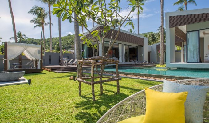Thailande Location Villa à Koh Samui en front de mer avec piscine privée et Personnel