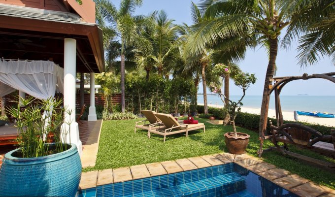 Thailande Location Villa à Koh Samui en front de mer avec piscine privée et Personnel