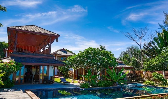 Thailande Location Villa à Koh Samui en front de mer avec piscine privée et Personnel