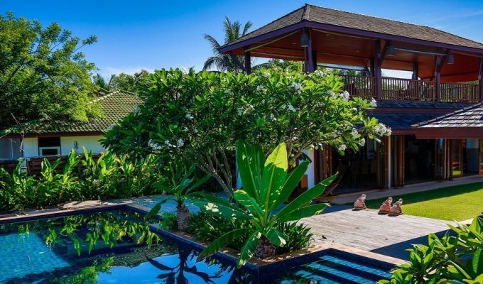 Thailande Location Villa à Koh Samui en front de mer avec piscine privée et Personnel