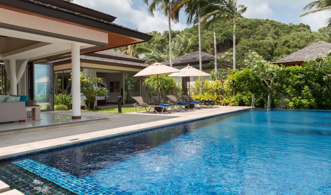 Thailande Location Villa à Koh Samui en front de mer avec piscine privée et Personnel