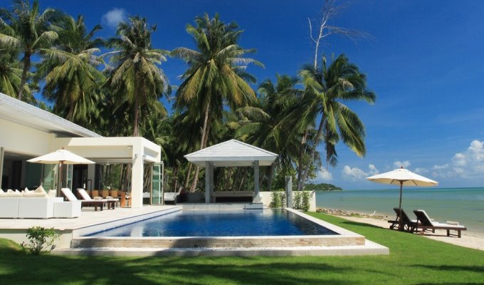 Thailande Location Villa à Koh Samui en front de mer avec piscine privée et Personnel