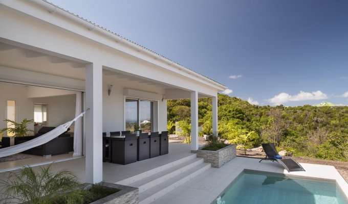 Location Villa de Luxe à St Barth avec piscine privée sur les hauteurs de Vitet