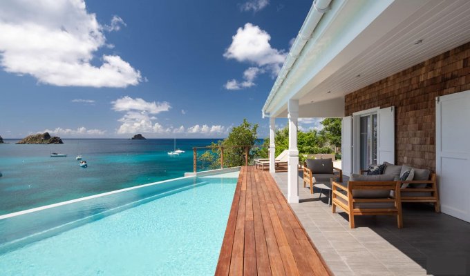 Location Villa de Luxe à St Barth en front de mer proche de Gustavia et St Jean