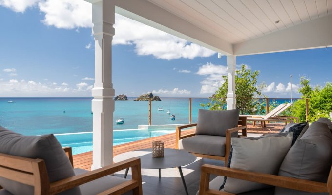 Location Villa de Luxe à St Barth en front de mer proche de Gustavia et St Jean