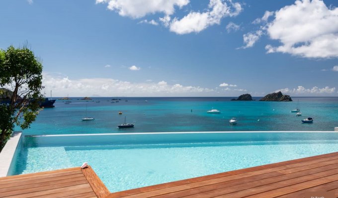 Location Villa de Luxe à St Barth en front de mer proche de Gustavia et St Jean