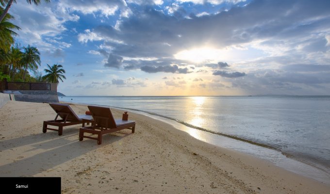 Thailande Location Villa à Koh Samui en front de mer avec piscine privée et Personnel