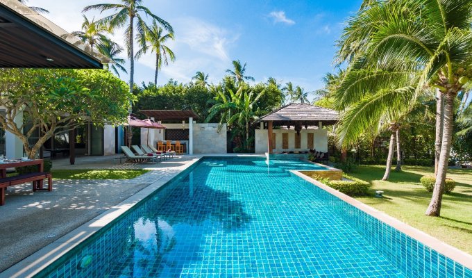 Thailande Location Villa Koh Samui SHA Plus+ en front de mer avec piscine privée et Personnel