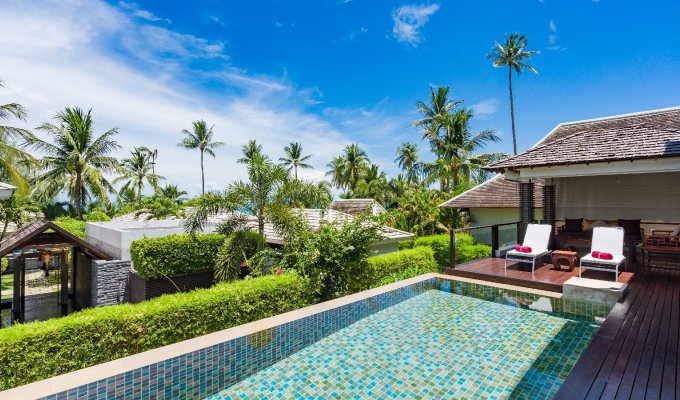 Thailande Location Villa Koh Samui SHA Plus+ en front de mer avec piscine privée et Personnel