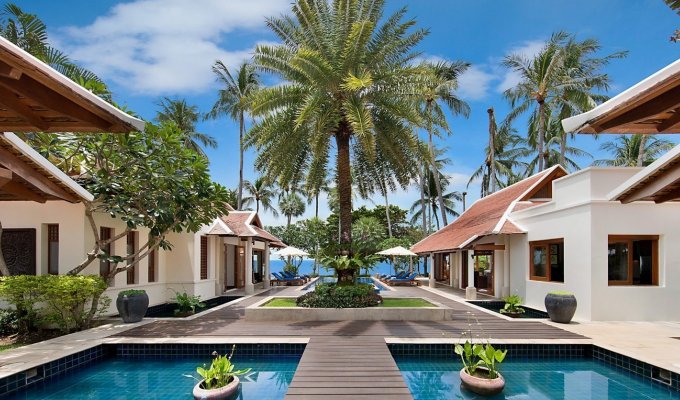 Thailande Location Villa à Koh Samui en front de mer avec piscine privée et Personnel