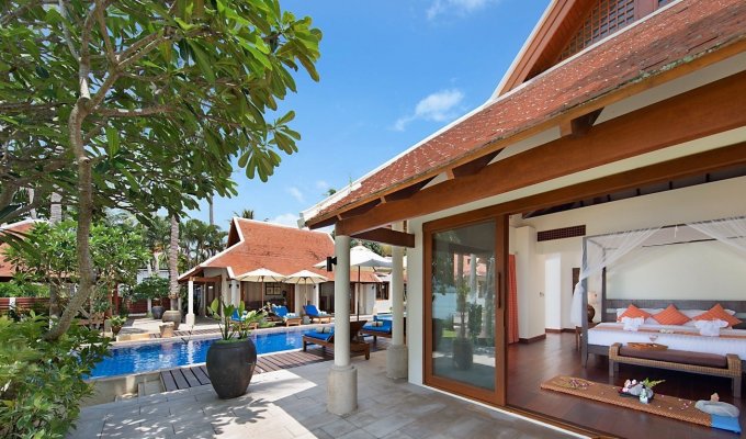 Thailande Location Villa à Koh Samui en front de mer avec piscine privée et Personnel