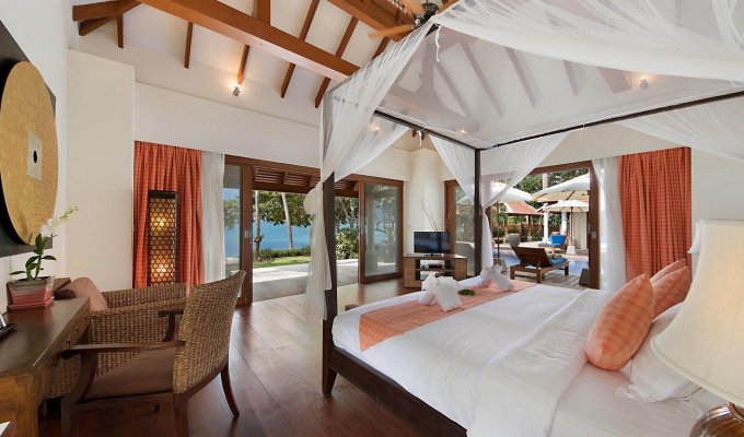 Thailande Location Villa à Koh Samui en front de mer avec piscine privée et Personnel