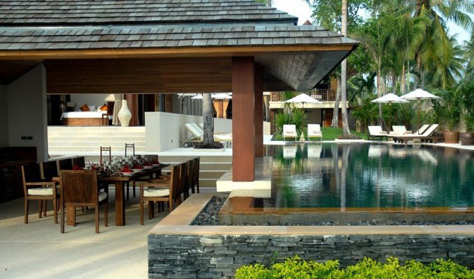 Thailande Location Villa à Koh Samui en front de mer avec piscine privée et Personnel