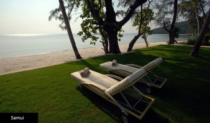 Thailande Location Villa à Koh Samui en front de mer avec piscine privée et Personnel