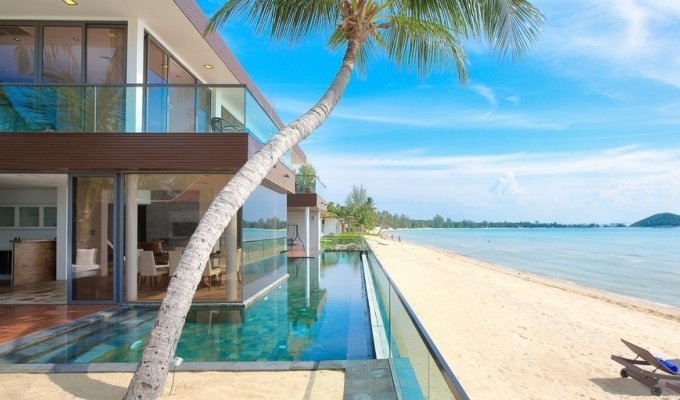 Thailande Location Villa à Koh Samui en front de mer avec piscine privée et Personnel