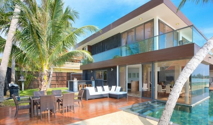 Thailande Location Villa à Koh Samui en front de mer avec piscine privée et Personnel