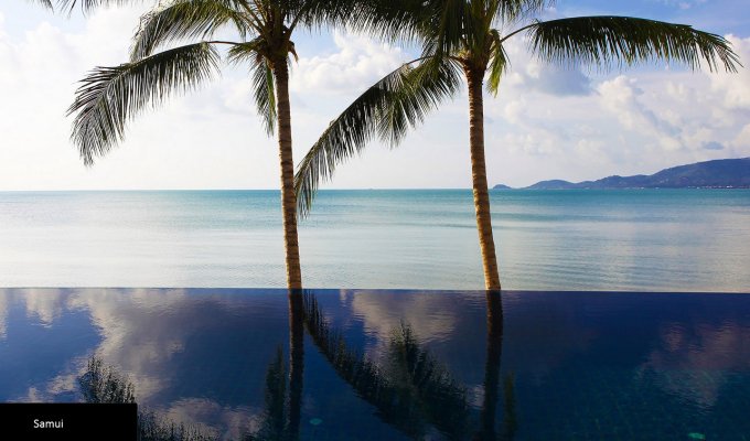 Thailande Location Villa à Koh Samui en front de mer avec piscine privée et Personnel