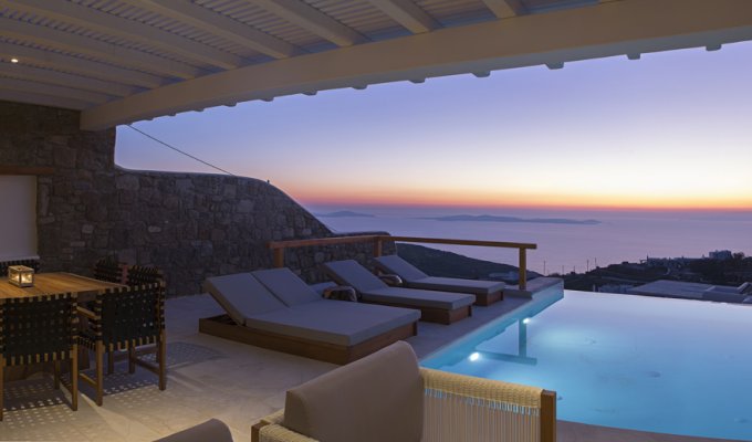 Grece Location Villa Mykonos vue mer avec piscine privée