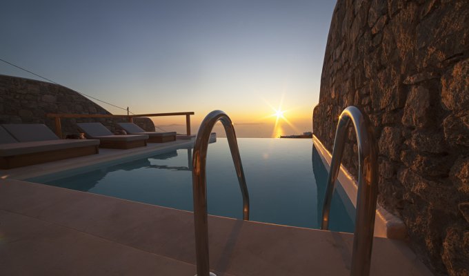 Grece Location Villa Mykonos vue mer avec piscine privée