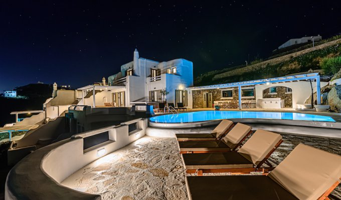 Grece Location Villa Mykonos vue mer avec piscine privée