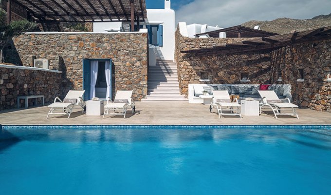 Grece Location Villa Mykonos piscine privée vue mer proche de la plage