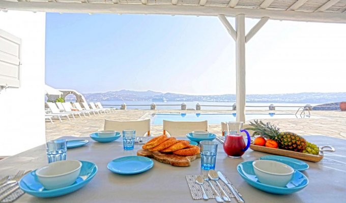 Grece Location Villa Mykonos avec piscine privée et vue sur la mer