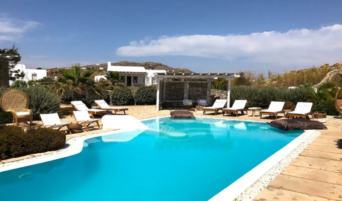 Grece Location Villa Mykonos vue mer avec piscine