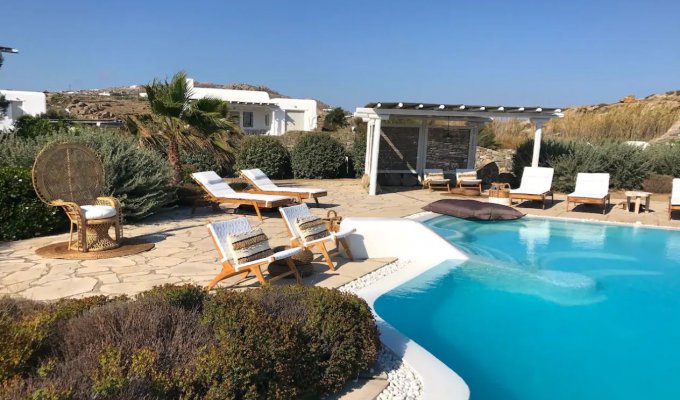 Grece Location Villa Mykonos vue mer avec piscine