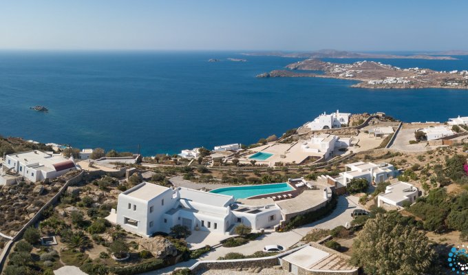 Grece Location Villa de Luxe Mykonos avec piscine privée - Vue panoramique sur la mer Egée