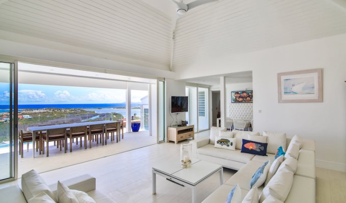 Location villa de luxe à St Martin avec piscine privée sur les hauteurs de Baie Orientale