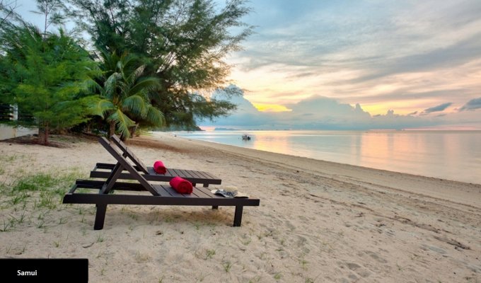 Thailande Location Villa à Koh Samui en front de mer avec piscine privé et Personnel