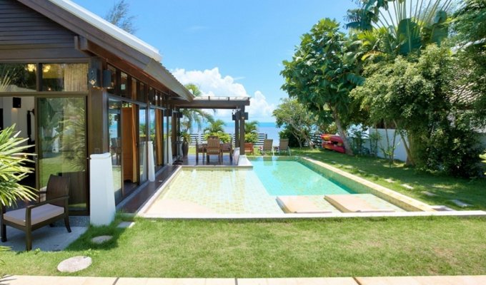 Thailande Location Villa à Koh Samui en front de mer avec piscine privé et Personnel