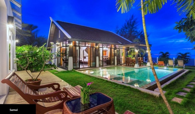Thailande Location Villa à Koh Samui en front de mer avec piscine privé et Personnel