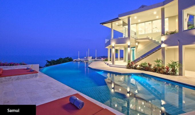 Thailande Location Villa à Koh Samui avec piscine privée, vue sur l'océan et Personnel