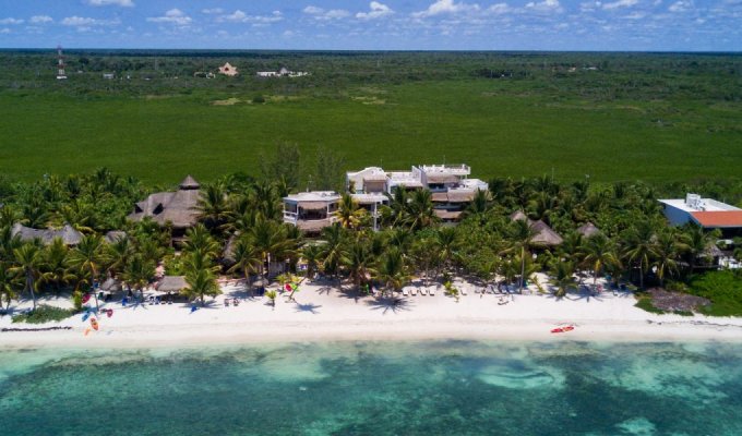 Riviera Maya - Tulum Location villa en front de mer à Soliman Bay avec piscine privée et Personnel