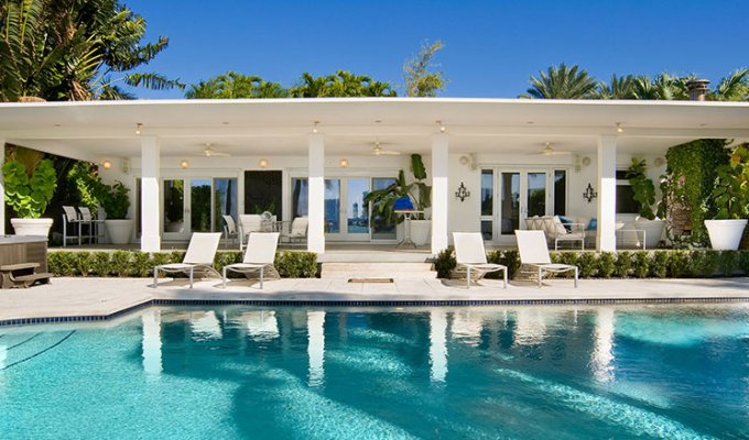 Location Villa de luxe Miami Beach Venetian Islands piscine chauffée et jacuzzi