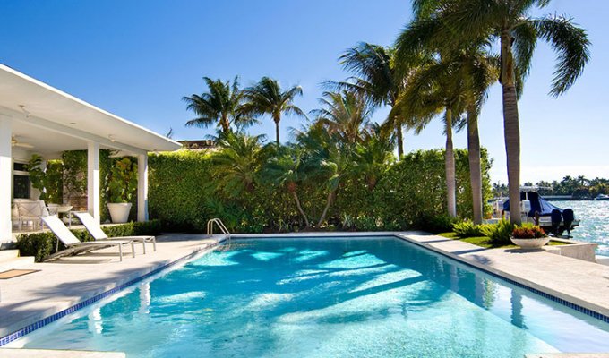 Location Villa de luxe Miami Beach Venetian Islands piscine chauffée et jacuzzi