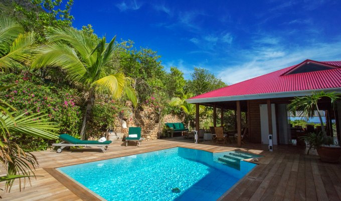 Location Villa de Luxe à St Barth avec piscine privée et Vue Mer sur les hauteurs de Grand Fond - Caraibes - Antilles Françaises