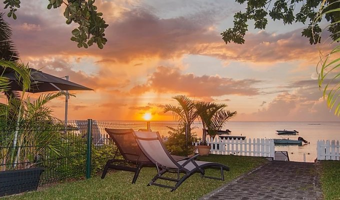 Location Bungalow Ile Maurice Pieds dans l'eau plage Trou aux Biches