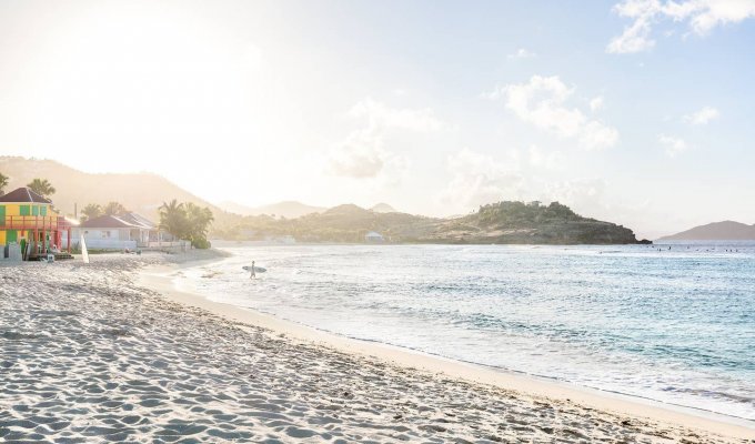 Location St Barthélémy - Villa à St Barth directement sur la plage de Lorient - Caraibes - Antilles Françaises