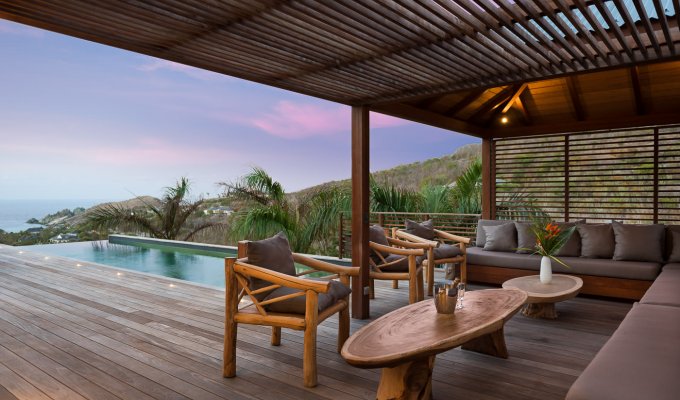 Location Vacances St Barthélémy - Villa de Luxe à St Barth sur les hauteurs de Petit Cul de Sac, avec piscine privée et très belle vue mer - Caraibes - Antilles Francaises