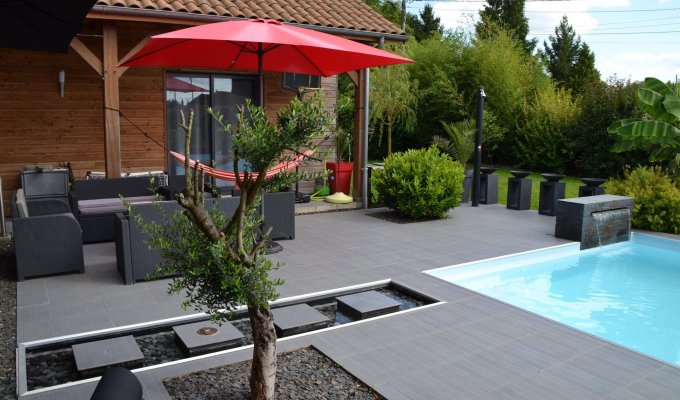 Location maison vacances 5* Champagne piscine chauffée proche Lacs Foret d Orient