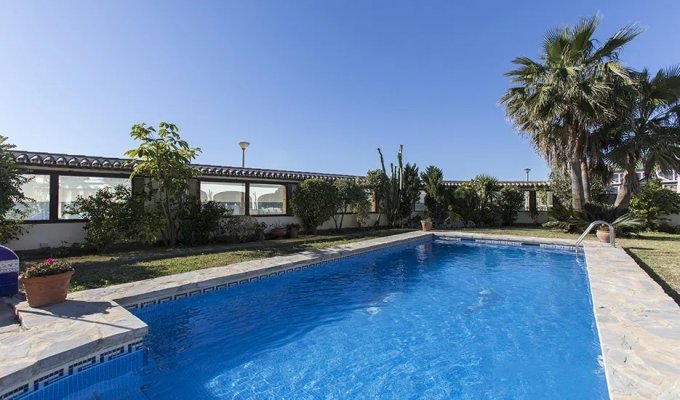 Grande piscine et jardin 