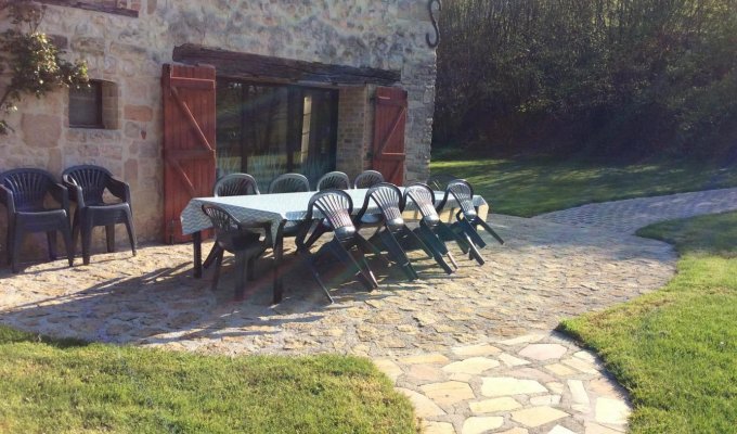 Location maison vacances Ardennes piscine plein air chauffée cheminée