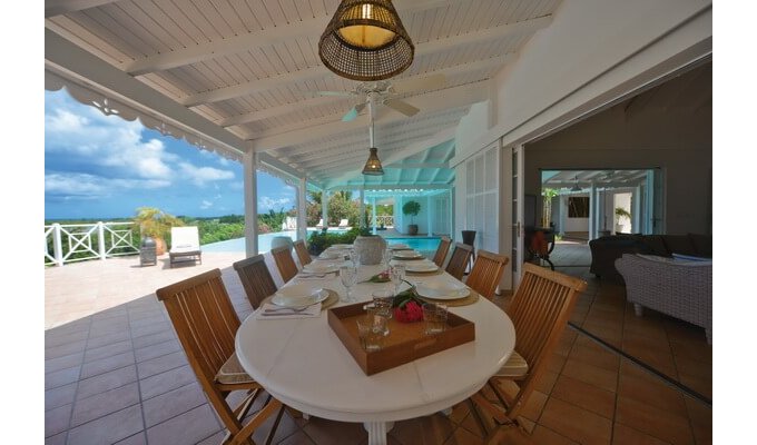 St Martin Location Villa Terres Basses avec piscine privée proche de la plage de Long Bay