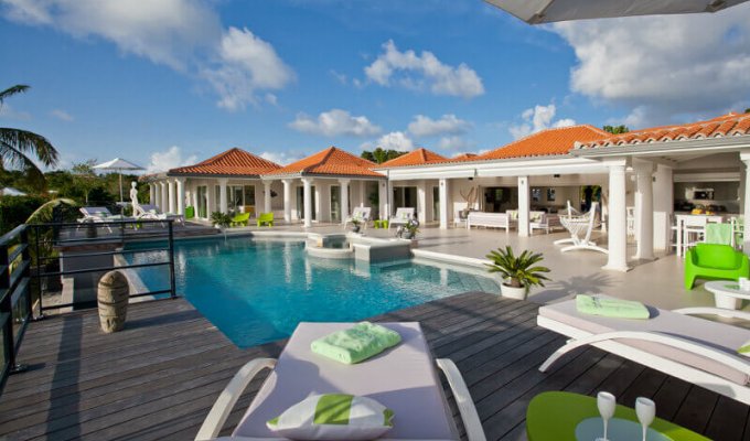 St Martin Location Villa Terres Basses avec piscine privée proche plage Plum Bay