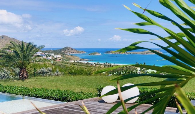 St Martin Location Villa Baie Orientale Piscine Vue mer